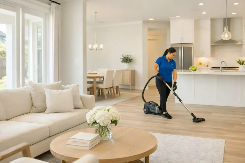 Professional home cleaning service maintaining a clean and healthy living space in Seattle WA