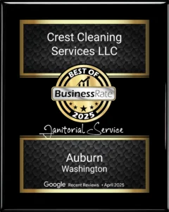 Crest Cleaning Services LLC awarded Best Janitorial Service in Auburn, Washington