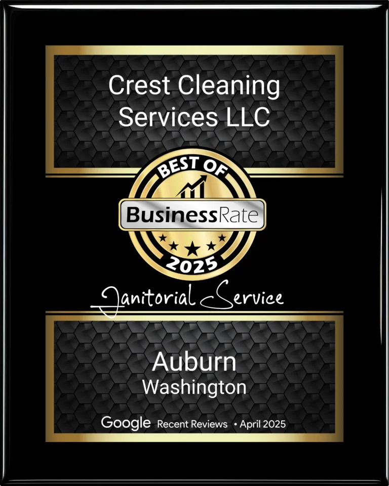 Crest Cleaning Services LLC awarded Best Janitorial Service in Auburn, Washington