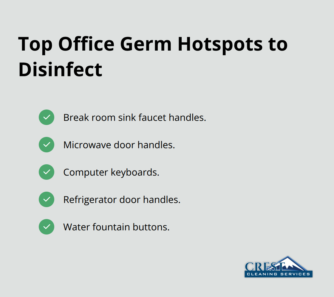 Checklist of the five most contaminated office touchpoints - professional office cleaning plan
